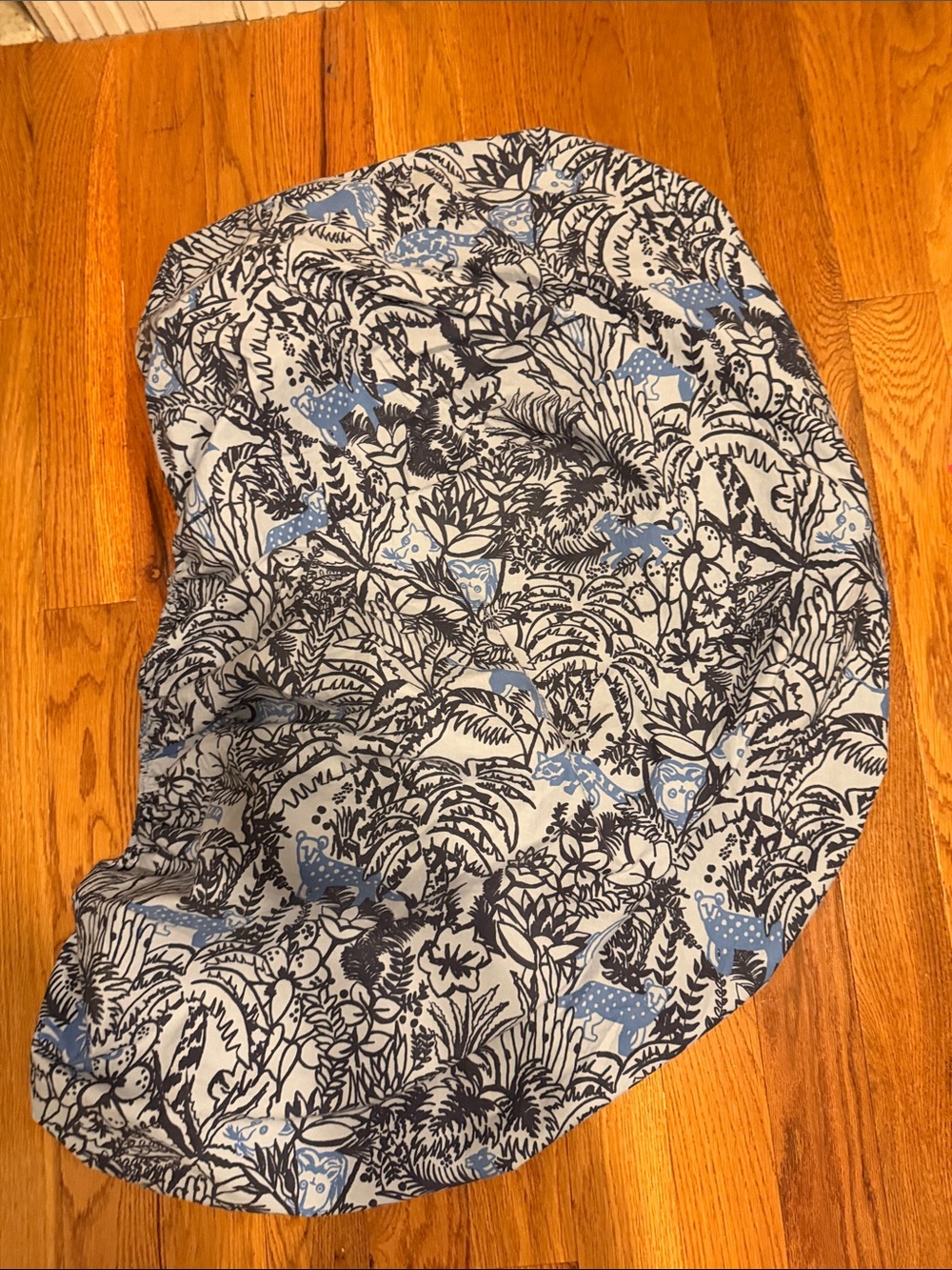 Brooklinen Blue Jungle print fitted crib sheet